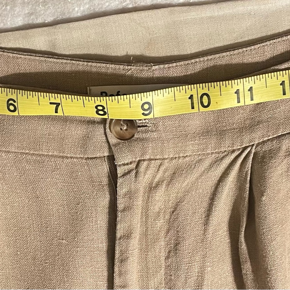 Reformation Tan Wide-Leg Linen Pants size 10 - Picture 7 of 7